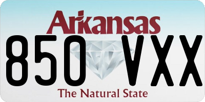 AR license plate 850VXX