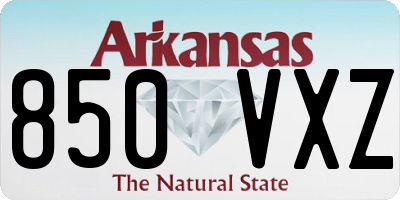 AR license plate 850VXZ