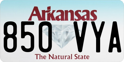 AR license plate 850VYA