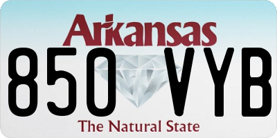 AR license plate 850VYB