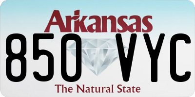AR license plate 850VYC