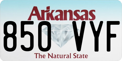 AR license plate 850VYF