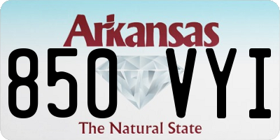 AR license plate 850VYI