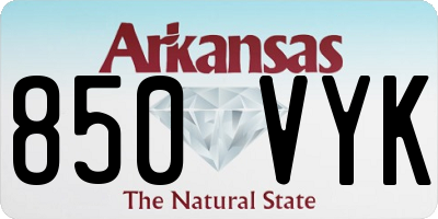 AR license plate 850VYK