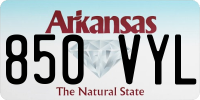 AR license plate 850VYL