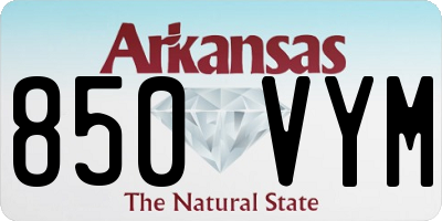 AR license plate 850VYM
