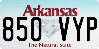 AR license plate 850VYP