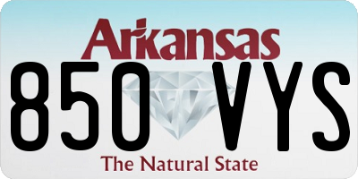 AR license plate 850VYS