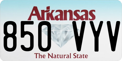 AR license plate 850VYV