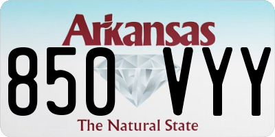AR license plate 850VYY