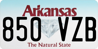 AR license plate 850VZB