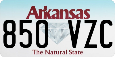 AR license plate 850VZC