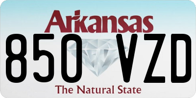 AR license plate 850VZD