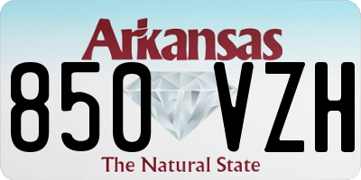 AR license plate 850VZH