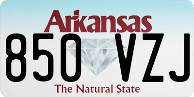 AR license plate 850VZJ
