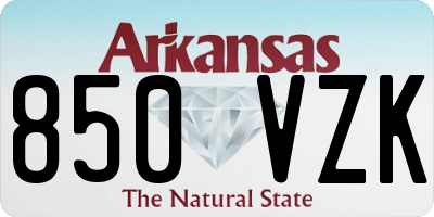AR license plate 850VZK
