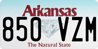 AR license plate 850VZM
