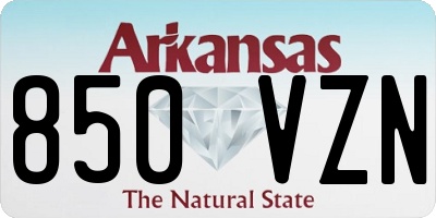 AR license plate 850VZN