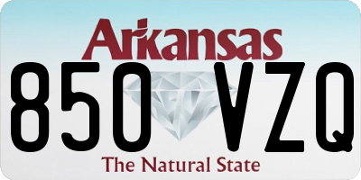 AR license plate 850VZQ