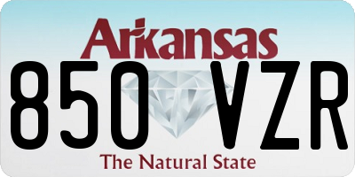 AR license plate 850VZR