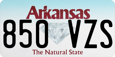 AR license plate 850VZS