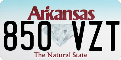 AR license plate 850VZT