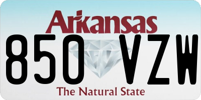 AR license plate 850VZW