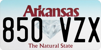 AR license plate 850VZX
