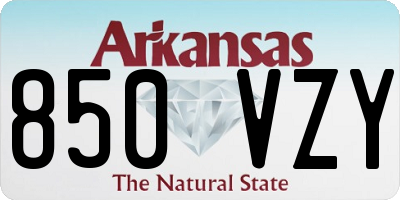 AR license plate 850VZY