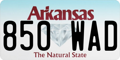 AR license plate 850WAD