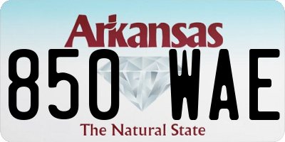 AR license plate 850WAE