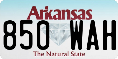 AR license plate 850WAH
