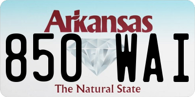 AR license plate 850WAI