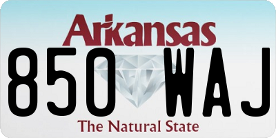 AR license plate 850WAJ