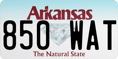 AR license plate 850WAT