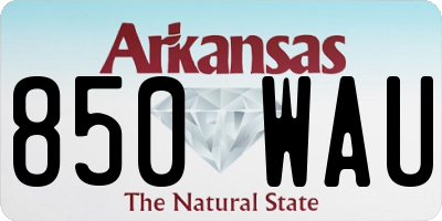 AR license plate 850WAU