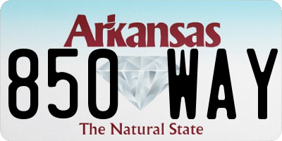 AR license plate 850WAY