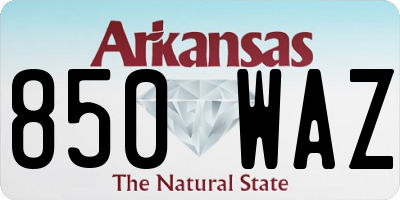 AR license plate 850WAZ