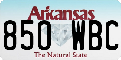 AR license plate 850WBC