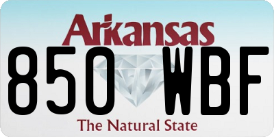 AR license plate 850WBF