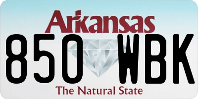 AR license plate 850WBK