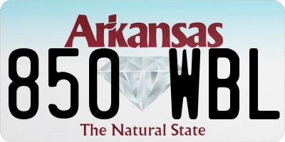 AR license plate 850WBL