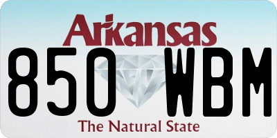 AR license plate 850WBM
