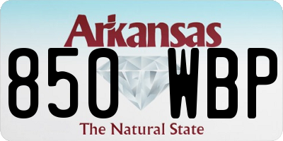 AR license plate 850WBP