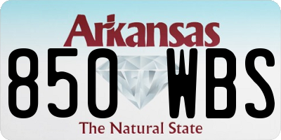 AR license plate 850WBS