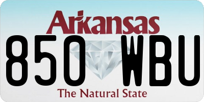 AR license plate 850WBU