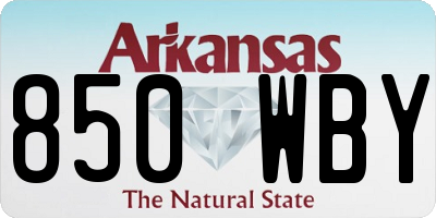 AR license plate 850WBY