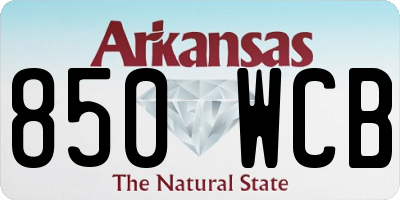 AR license plate 850WCB