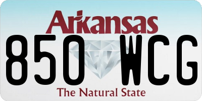AR license plate 850WCG