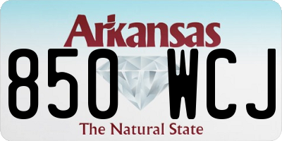 AR license plate 850WCJ